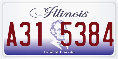IL license plate A315384