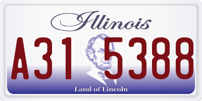 IL license plate A315388