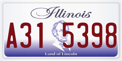 IL license plate A315398