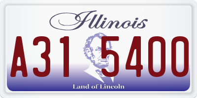 IL license plate A315400