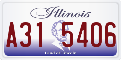 IL license plate A315406