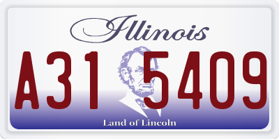 IL license plate A315409