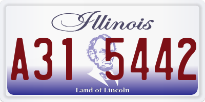 IL license plate A315442