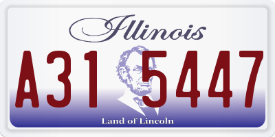 IL license plate A315447