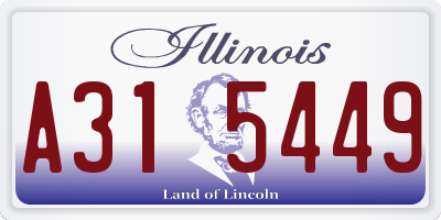 IL license plate A315449