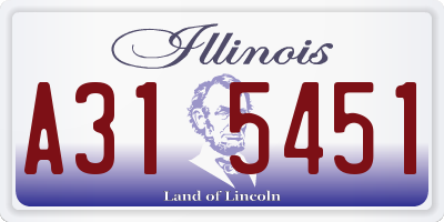 IL license plate A315451