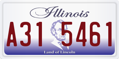 IL license plate A315461