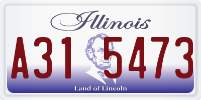 IL license plate A315473