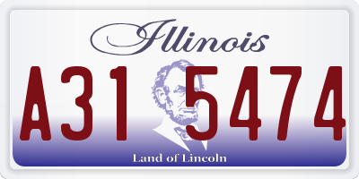 IL license plate A315474