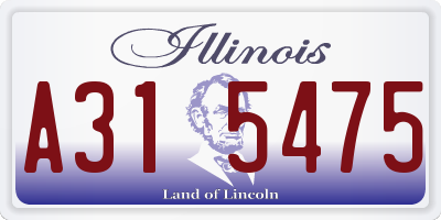 IL license plate A315475