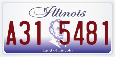 IL license plate A315481