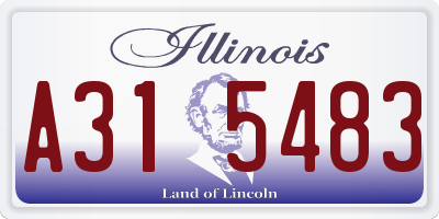 IL license plate A315483