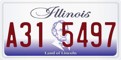 IL license plate A315497
