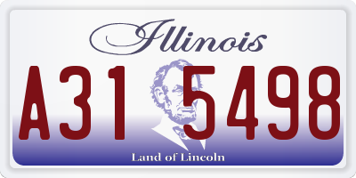 IL license plate A315498