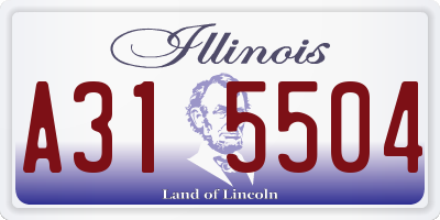 IL license plate A315504