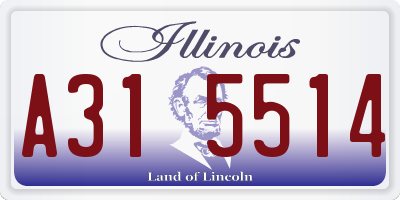 IL license plate A315514