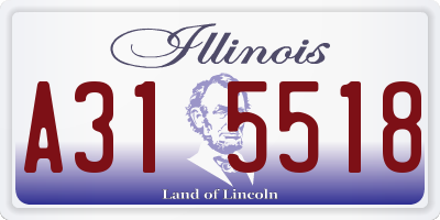 IL license plate A315518