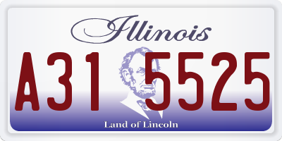 IL license plate A315525