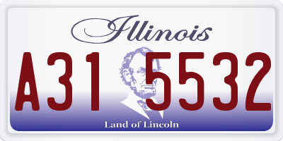 IL license plate A315532