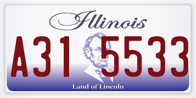 IL license plate A315533