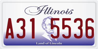 IL license plate A315536