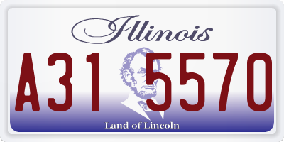 IL license plate A315570