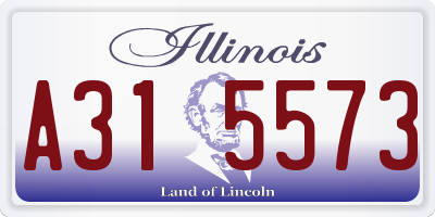 IL license plate A315573