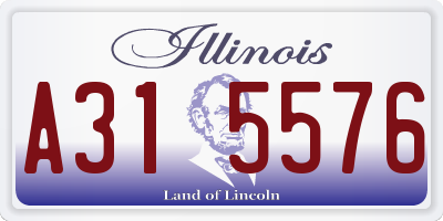 IL license plate A315576