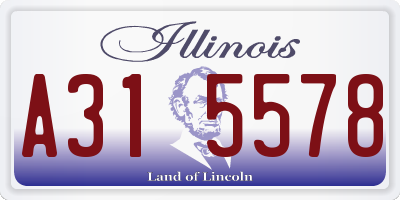 IL license plate A315578