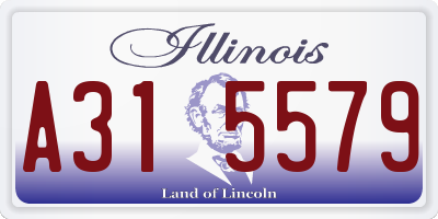 IL license plate A315579