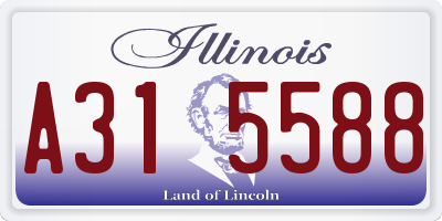 IL license plate A315588