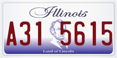 IL license plate A315615