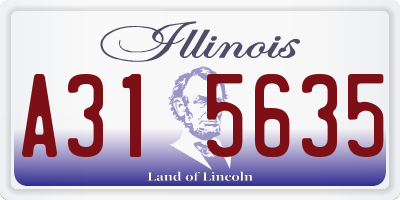 IL license plate A315635