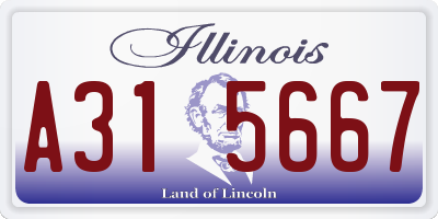 IL license plate A315667