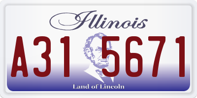IL license plate A315671