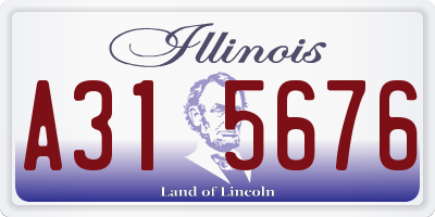 IL license plate A315676