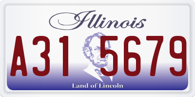 IL license plate A315679