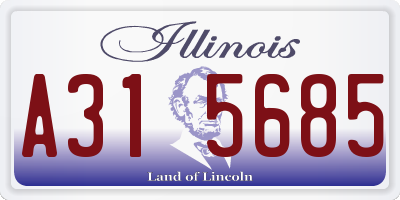 IL license plate A315685