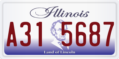 IL license plate A315687