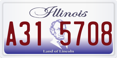 IL license plate A315708