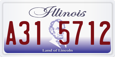 IL license plate A315712