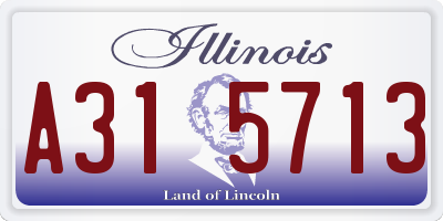 IL license plate A315713