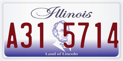 IL license plate A315714