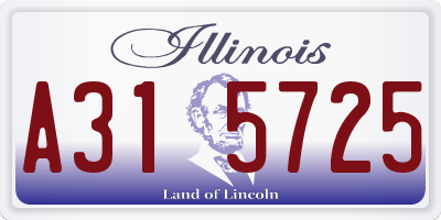 IL license plate A315725