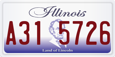 IL license plate A315726