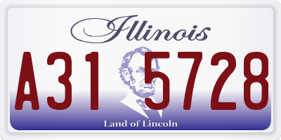 IL license plate A315728