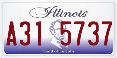 IL license plate A315737