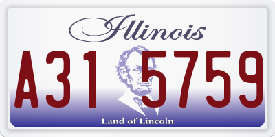 IL license plate A315759