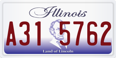 IL license plate A315762