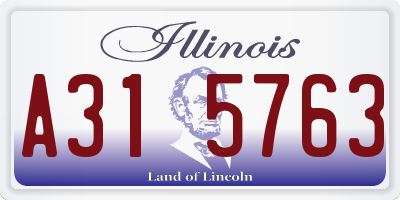 IL license plate A315763